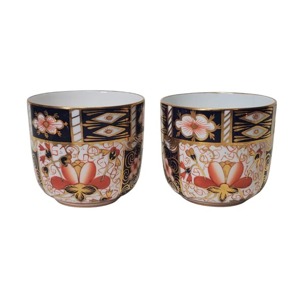 Antique Royal Crown Derby Imari Tea Cups & Saucers 1916 & 1921 - Picture 4 of 12